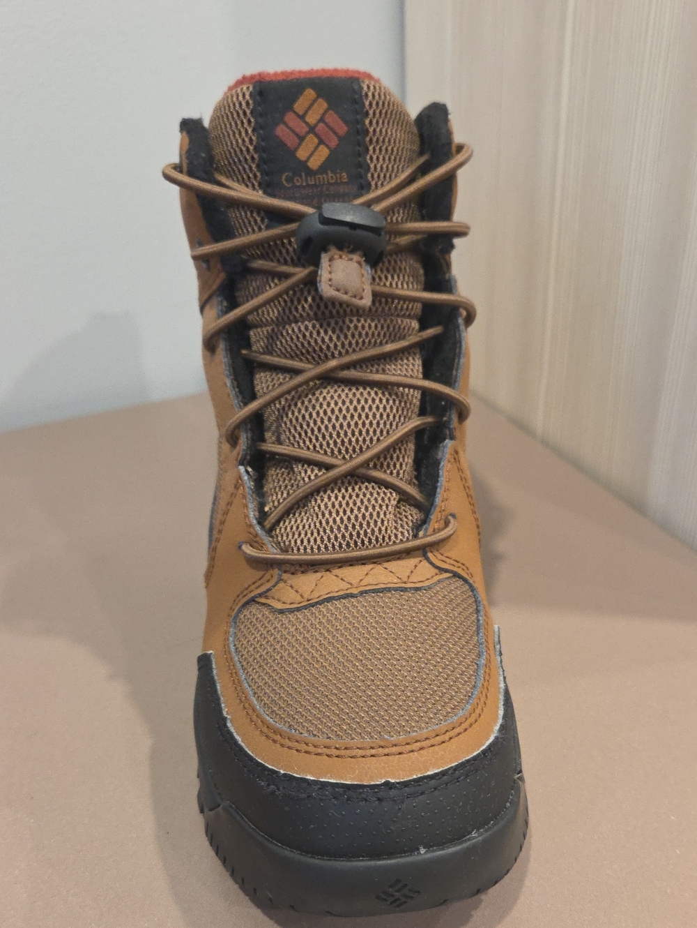 Columbia Kids Tan and Black Hiking Boot
